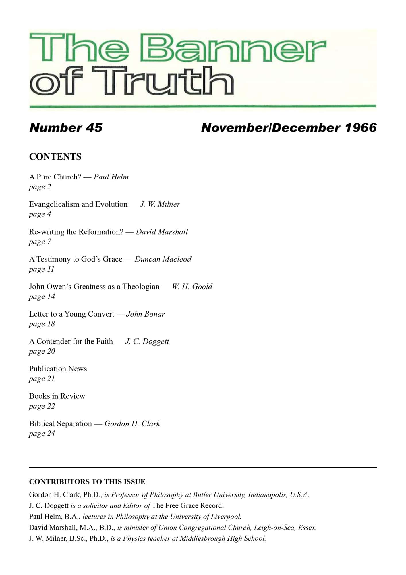 November & December 1966 Magazine