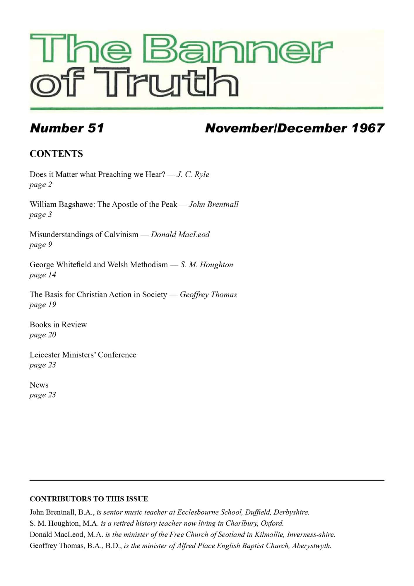 November & December 1967 Magazine