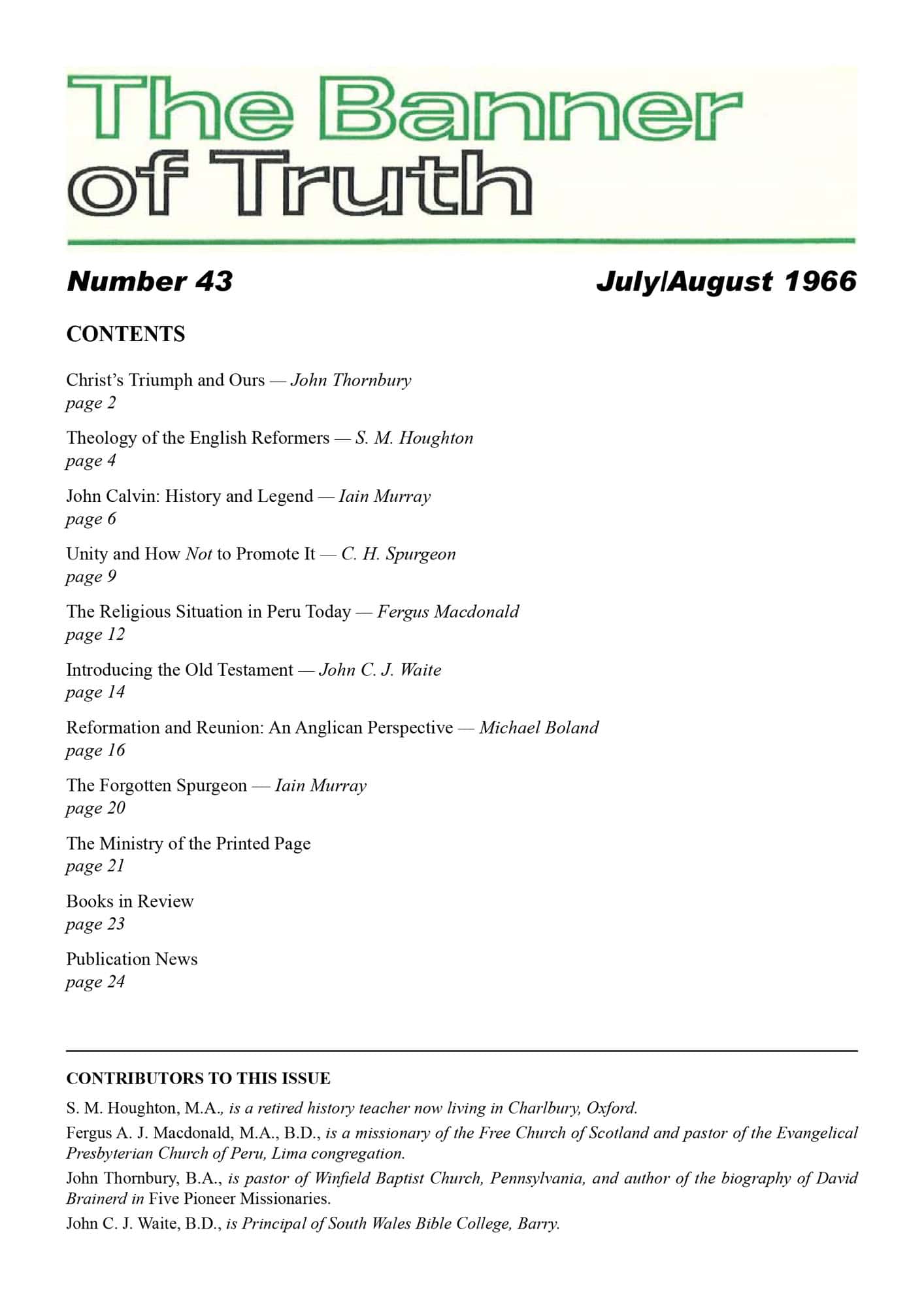 July & August 1966 Magazine