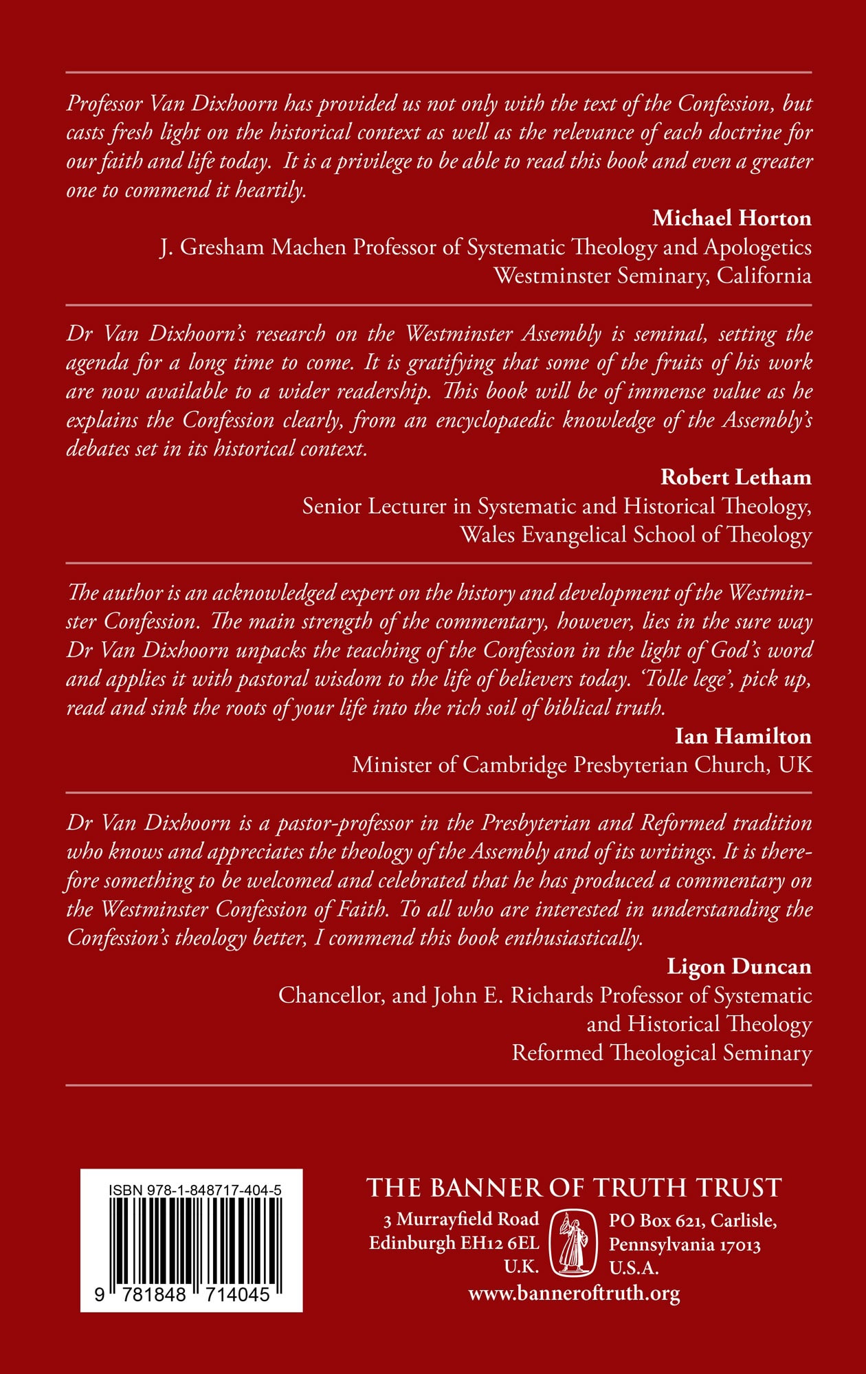 Confessing the Faith by Chad Van Dixhoorn Confessing the Faith by Chad Van Dixhoorn